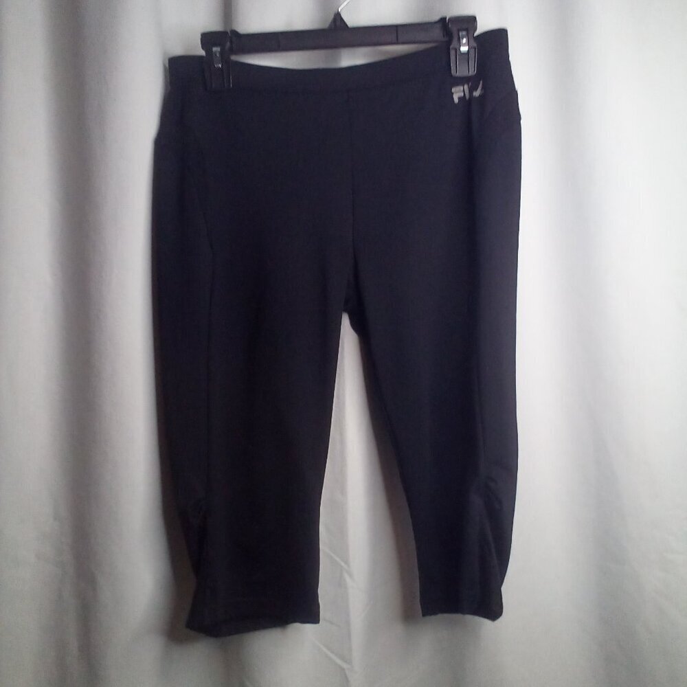 Fila Sport Capri Pants Women M Active Athletic Black - Picture 14 of 15